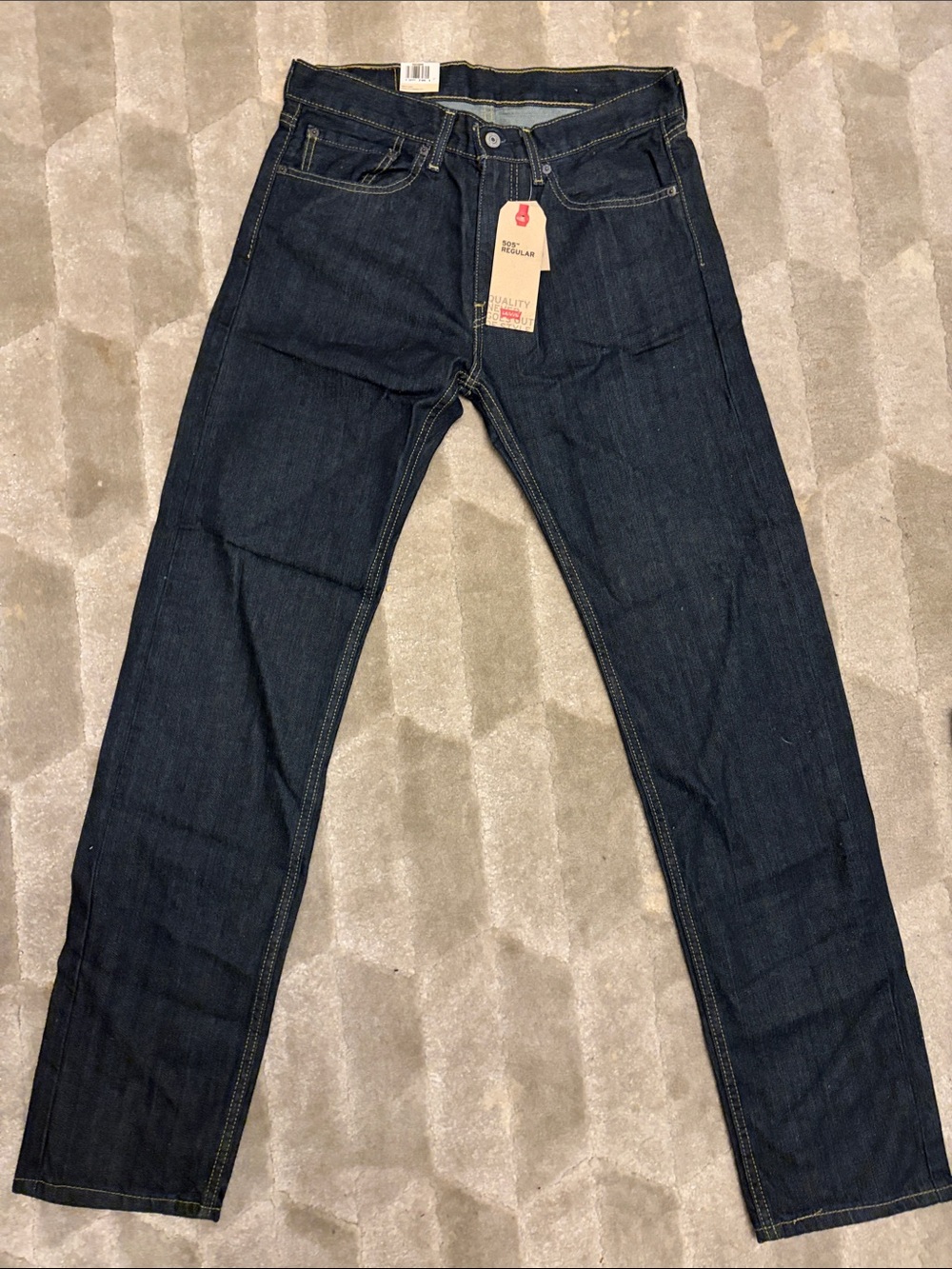 Levi's Men's Slim Straight Jeans — Dark Blue Denim